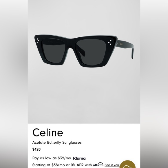 Celine Acetate Butterfly Sunglasses - Picture 5 of 7